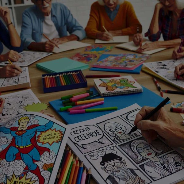 Quels ateliers de création de bandes dessinées sont adaptés pour stimuler la créativité des seniors ?